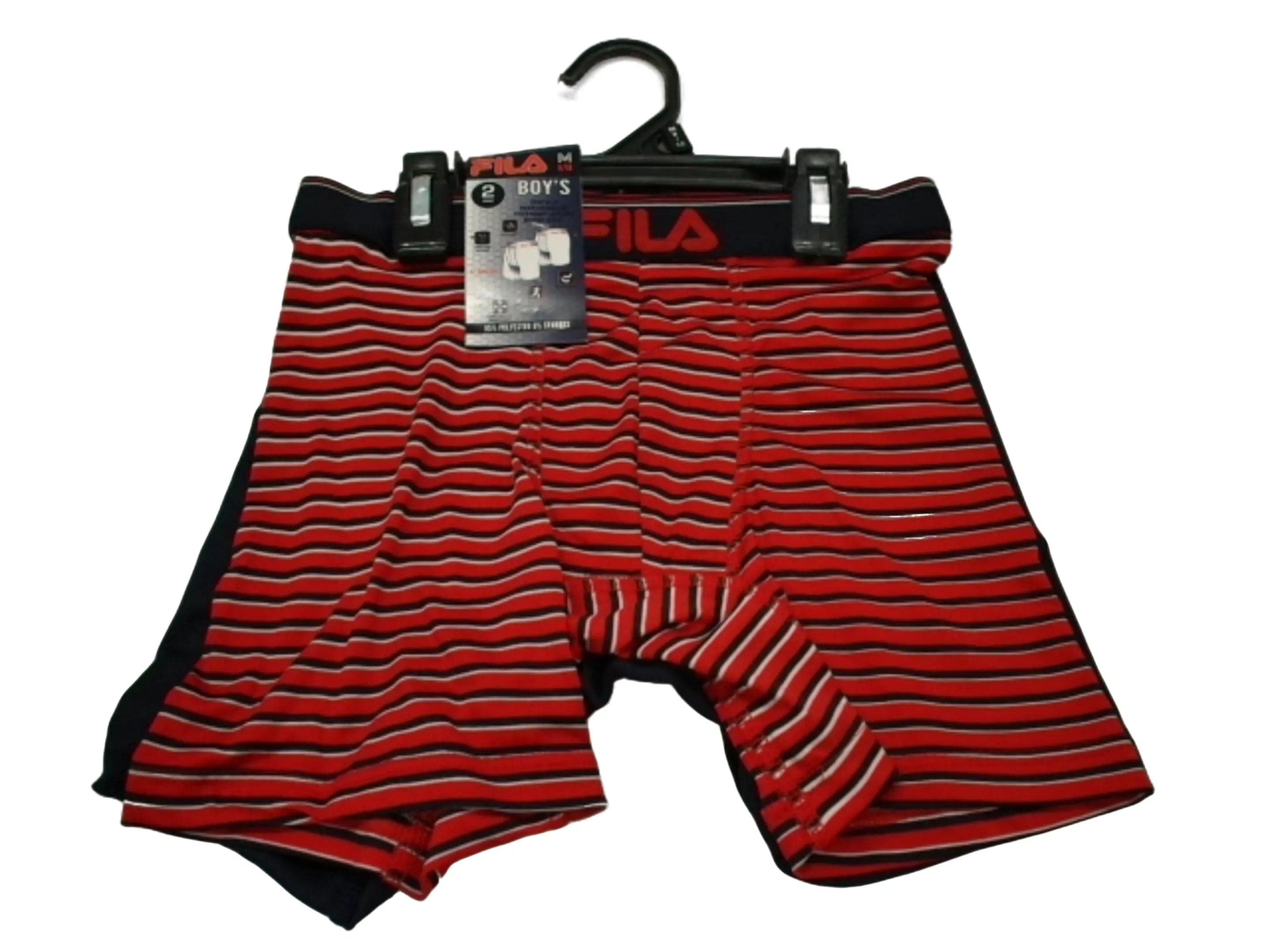 Boy's Boxer Briefs 2pk. Medium Extended Length Fila KWDC