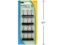 DESK TECH, 12PC. 3/4" BINDER CLIP, BLACK COL., B/C CTG BRANDS INC