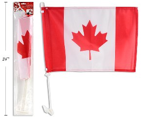 Deluxe Canada Flag Car Window Decoration 17.5 by 12.2 inch