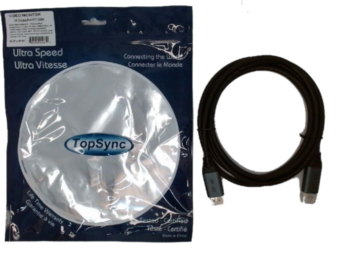 Displayport to Displayport 8K cable 6 foot - Brantford Surplus