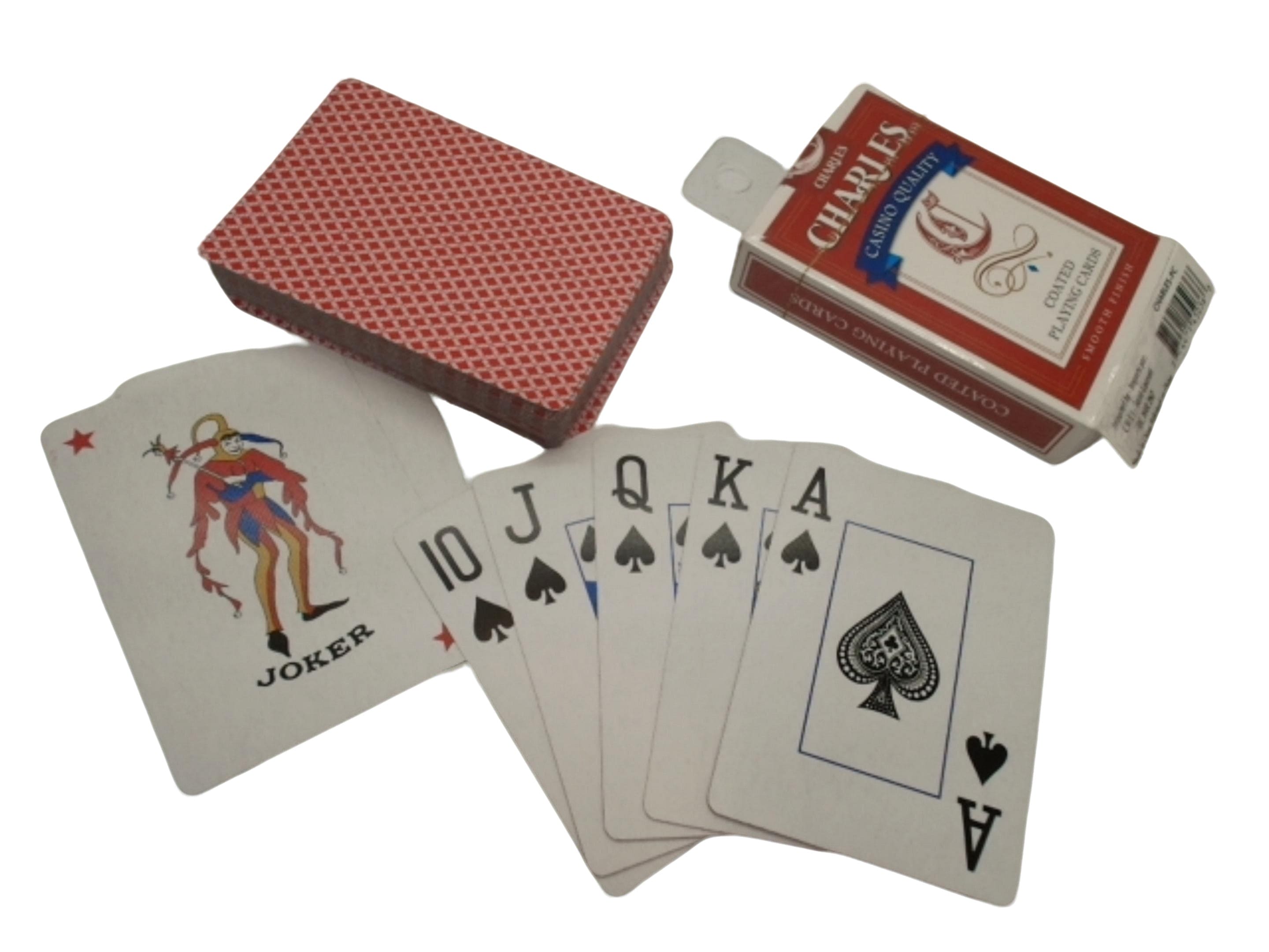 Playing cards coated large number blue or red - Brantford Surplus