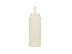 8OZ CLEAR SQUEEZE BOTTLE WITH LID 1/PK X 36/CS Conglom