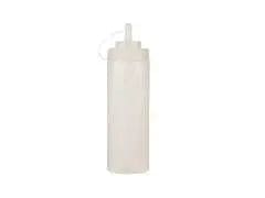 24OZ CLEAR WIDE MOUTH SQUEEZE BOTTLES WITH LID 1/PK x 24/CS Conglom