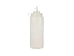 32OZ CLEAR WIDE MOUTH SQUEEZE BOTTLES WITH LID 1/PK x 24/CS Conglom