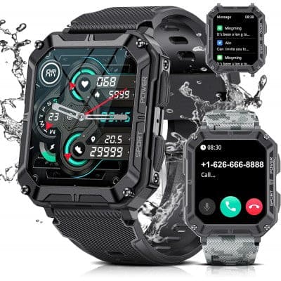 C20 PRO 1.83 inch TFT Sports Tracker Heart Rate Blood Pressure Smart Watch - Brantford Surplus