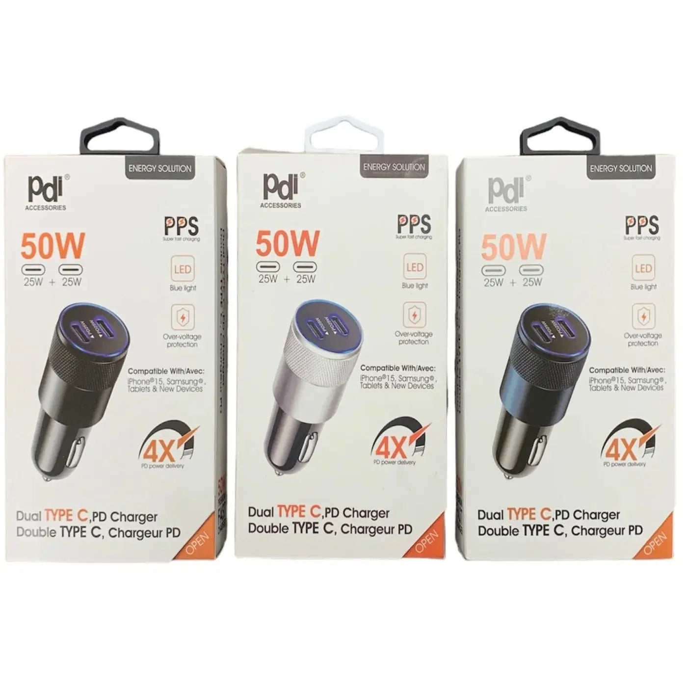 Car Charger 50W 2x USB-C Prime Deals International LTD.