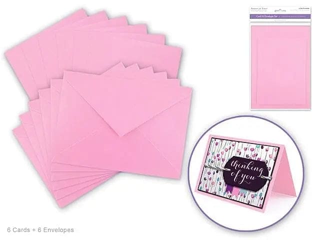 Cardmaking baby pink: 4.5"x6" Cards + Envelopes 6sets A6 MULTICRAFT IMPORTS INC.