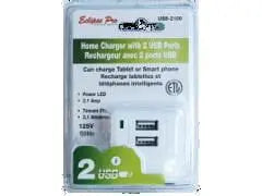 Charger USB 2.1A home charger with dual USB ports Chateau Manis Electronics