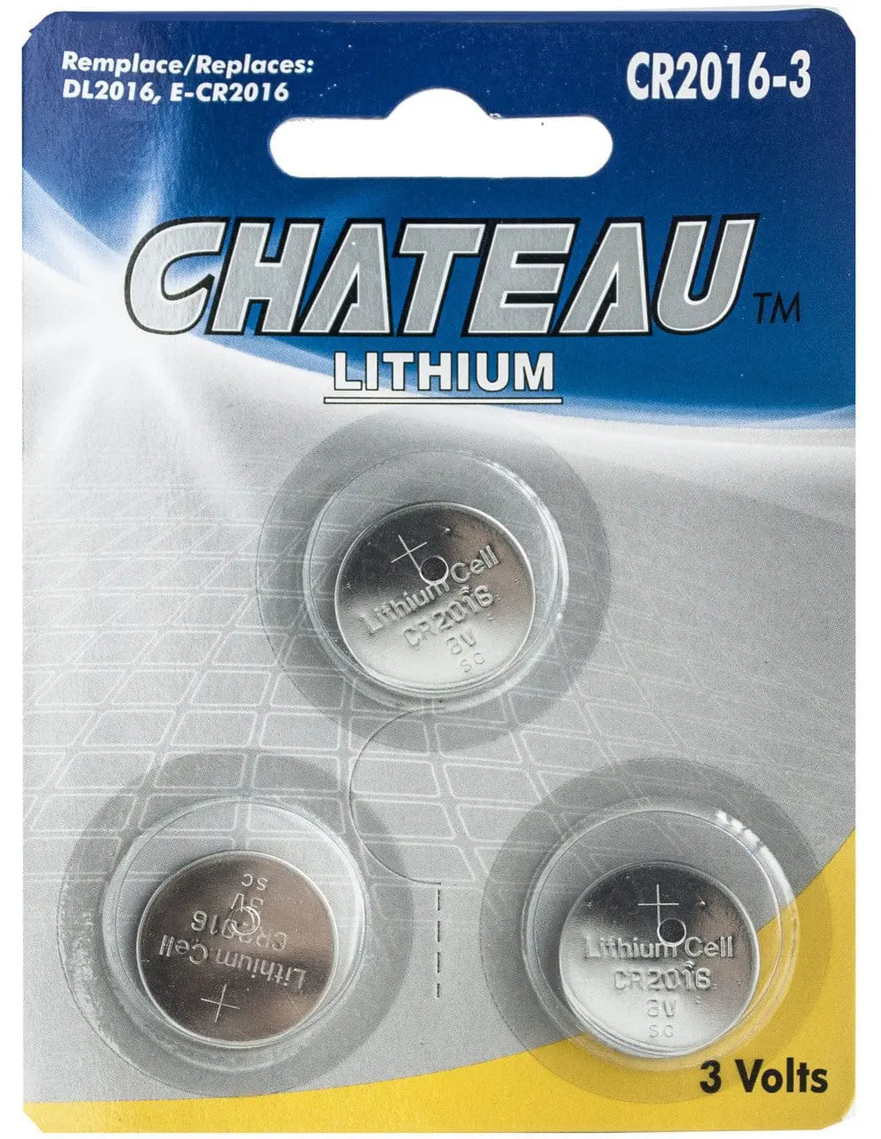 Chateau - CR2016 Lithium Batteries 3pk CHAMAN