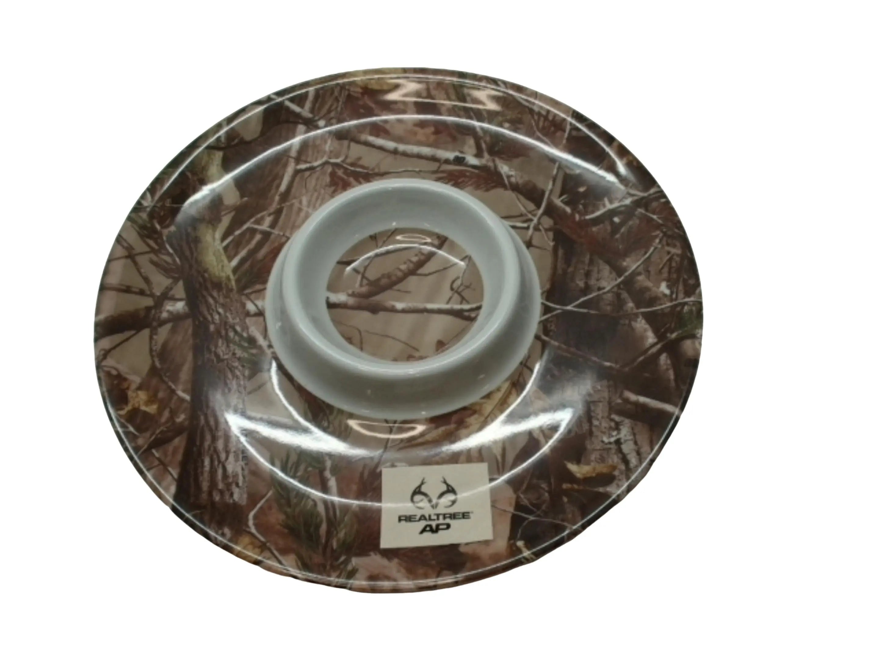 Chip & Dip Plate 12" Melamine Forest Camo Realtree KWDC