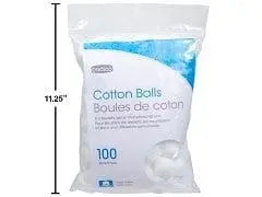 Cotton balls 100pc bodico resealable bag CTG BRANDS INC