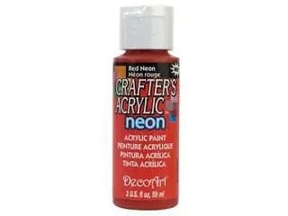 Crafters Acrylic Paint: 2oz Craft & Hobby   A129 RED NEON MULIMP