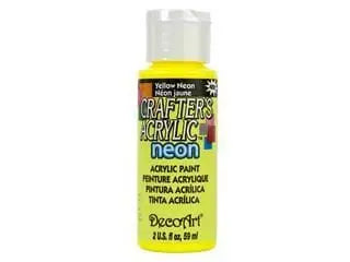 Crafters Acrylic Paint: 2oz Craft & Hobby   A131 YELLOW NEON MULIMP