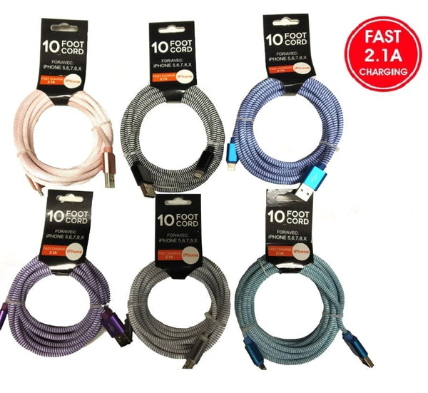 Cable Lightning - USB A 10Ft Nylon