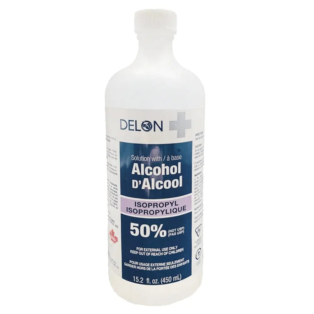 DELON 50% RUBBING ALCOHOL 450ML/12 - Brantford Surplus