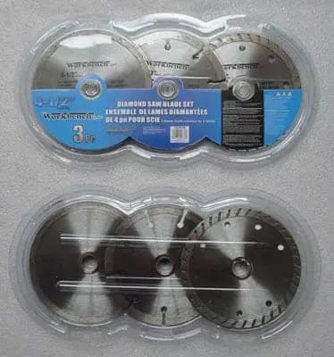 Diamond saw blade set 4.5 inch 3pc Toolway Industries