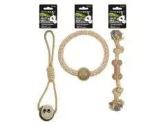 Dog toys made with biodegradable jute - 3 Assorted H.R.S. GLOBAL