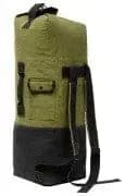 Duffle bag waxed canvas deluxe olive-black 22x38 inch 55x95 cm WORLD FAMOUS SALES INC.