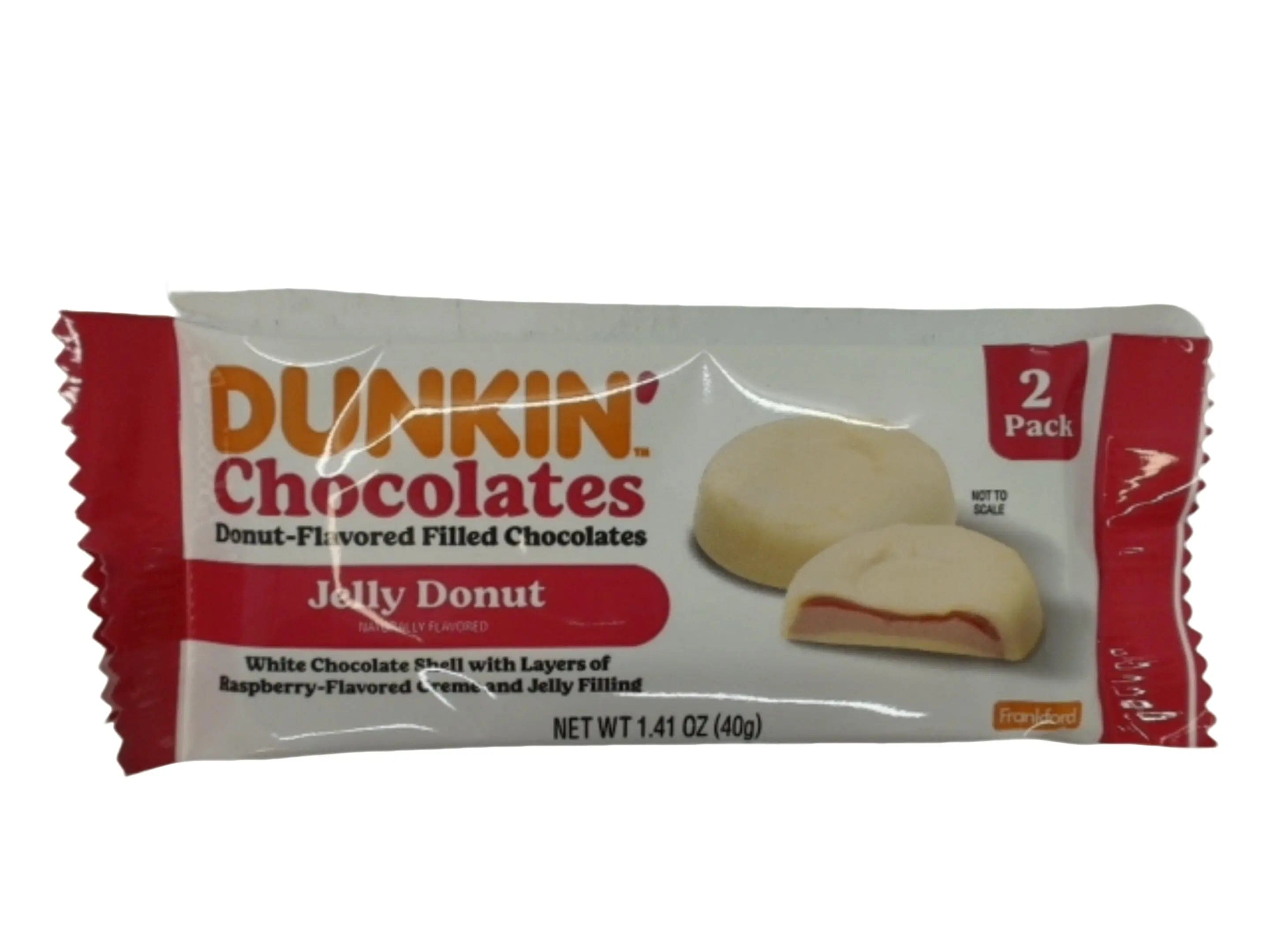 Dunkin' Chocolates Jelly Donut Filled Chocolate 2pk. 40g. KWDC