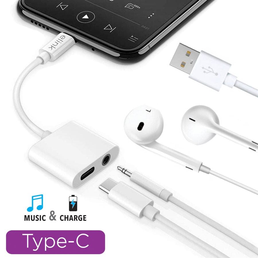 Type-C to Aux + Charging Adapter - Brantford Surplus