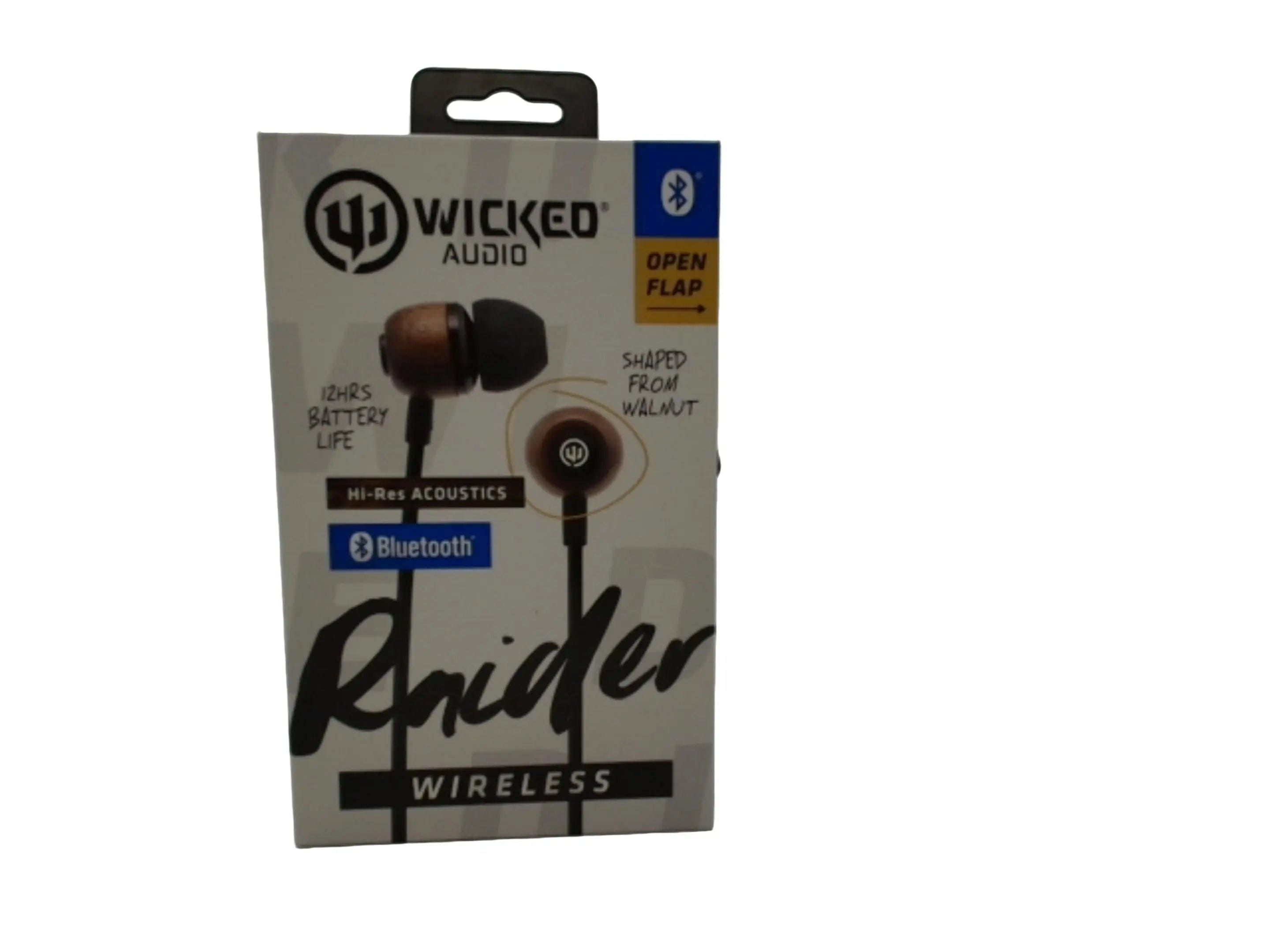 Earbuds Bluetooth Wireless Raider Shaped From Walnut Wicked Audio KWDC