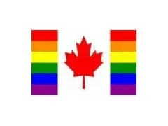 Flag rainbow with maple leaf 3x5 foot REPPA