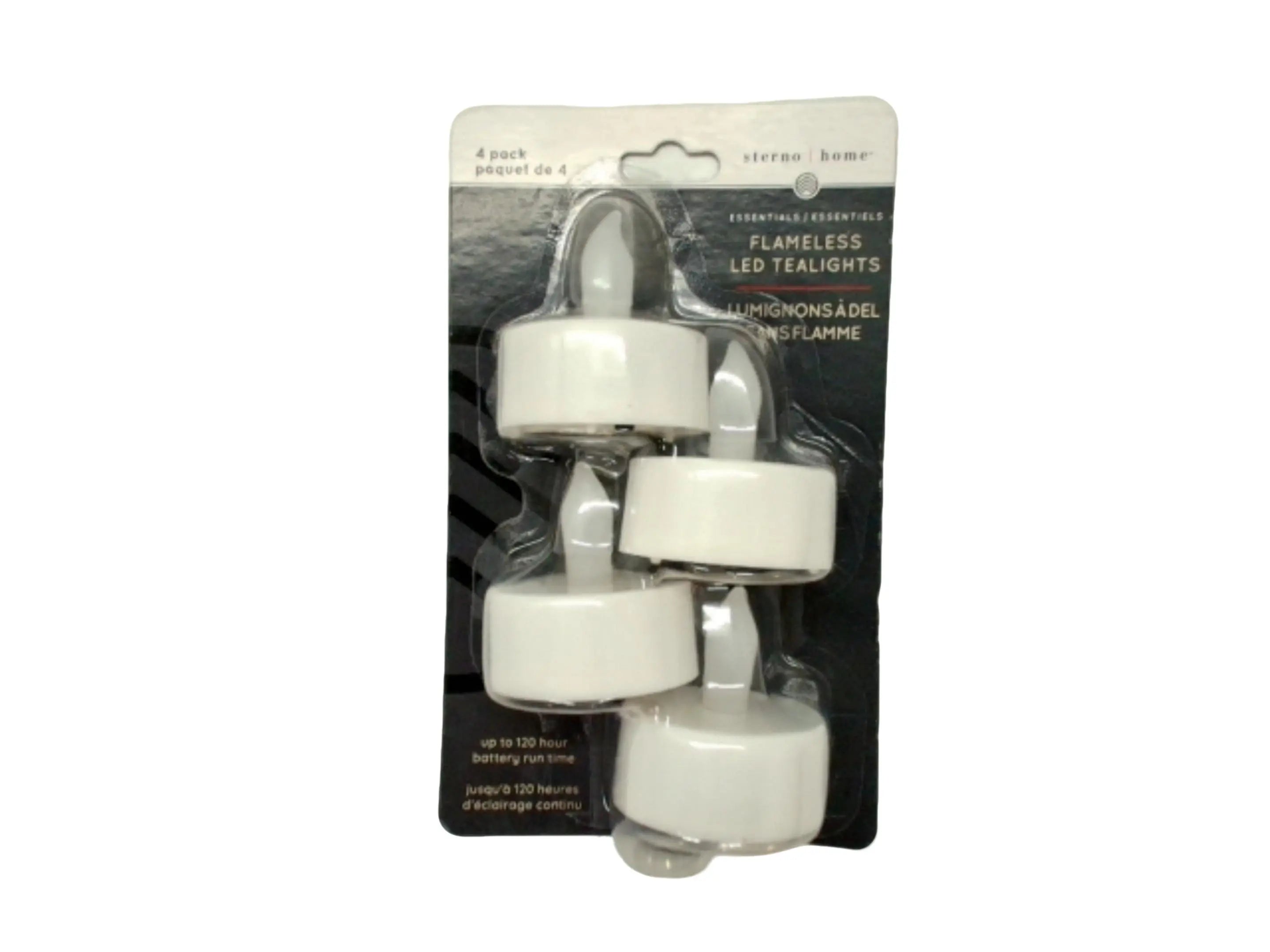 Flameless LED Tealight Candles 4pk. White Sterno Home KWDC