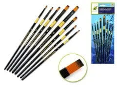 Flat Set Artist Brush Set;Oriental Art Inspired 8 pc. MULTICRAFT IMPORTS INC.