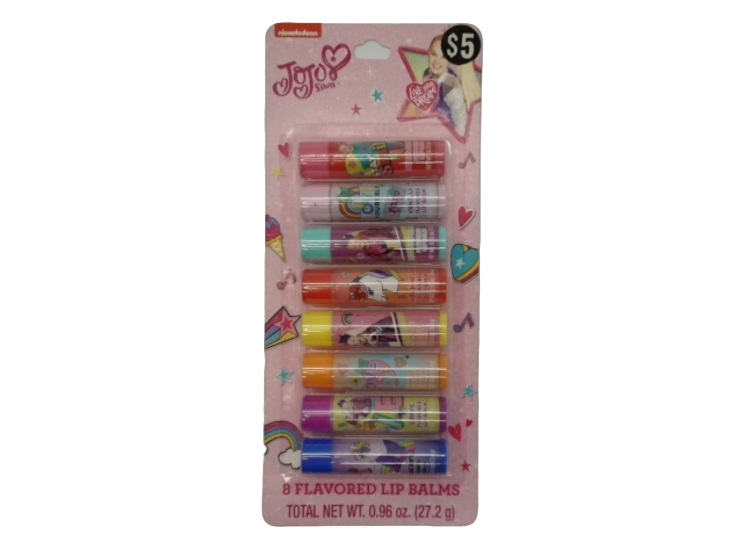 Flavored Lip Balm 8pk. Assorted 27.2g. Jojo Siwa KWDC