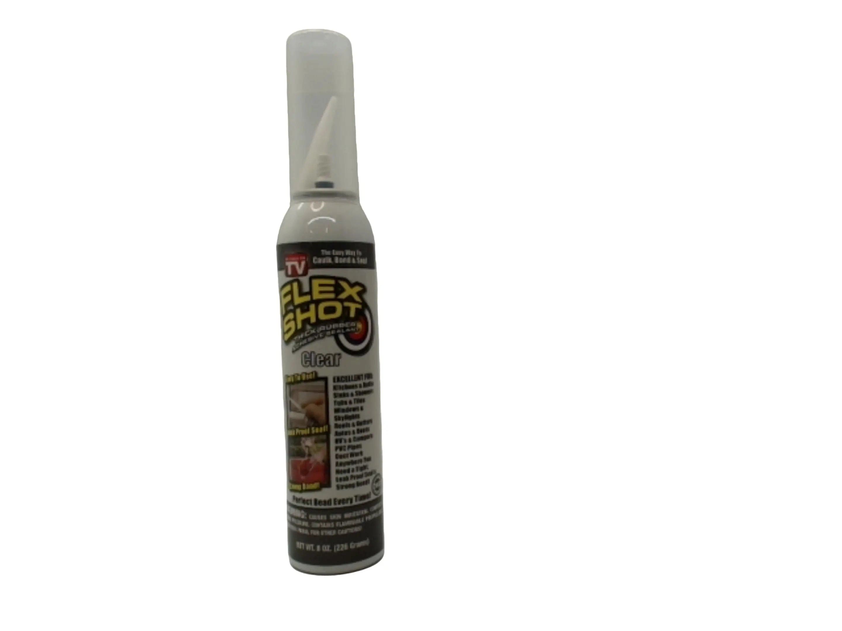 Flex Shot Thick Rubber Adhesive Sealant Clear 8oz. KWDC