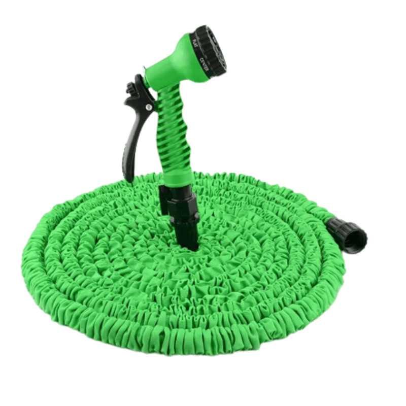 Garden hose set expands up to 50 foot 15m quick coupling and nozzle included