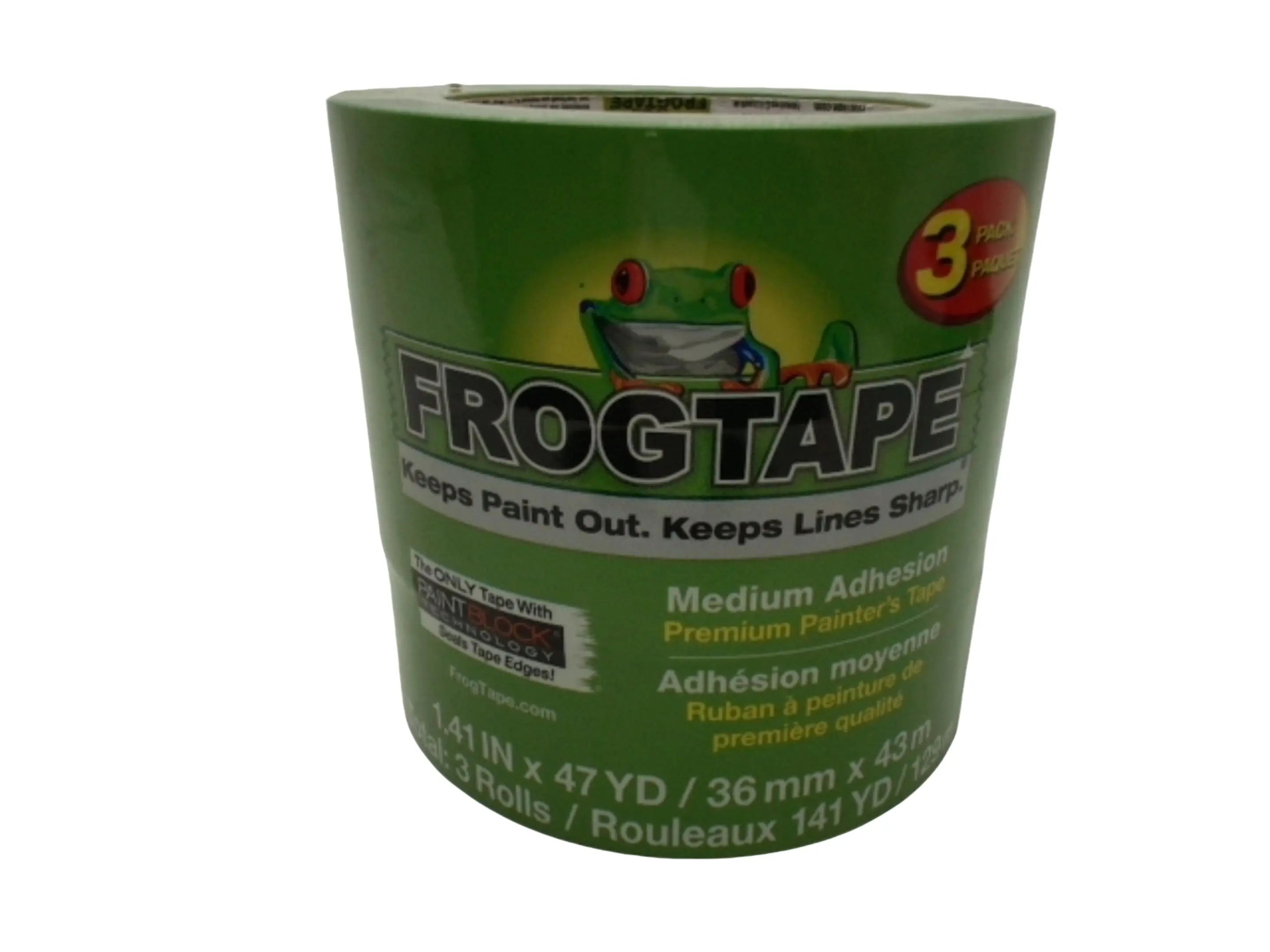 Frogtape Painter's Tape 3pk. Medium Adhesion 1.41" x 47yd. KWDC