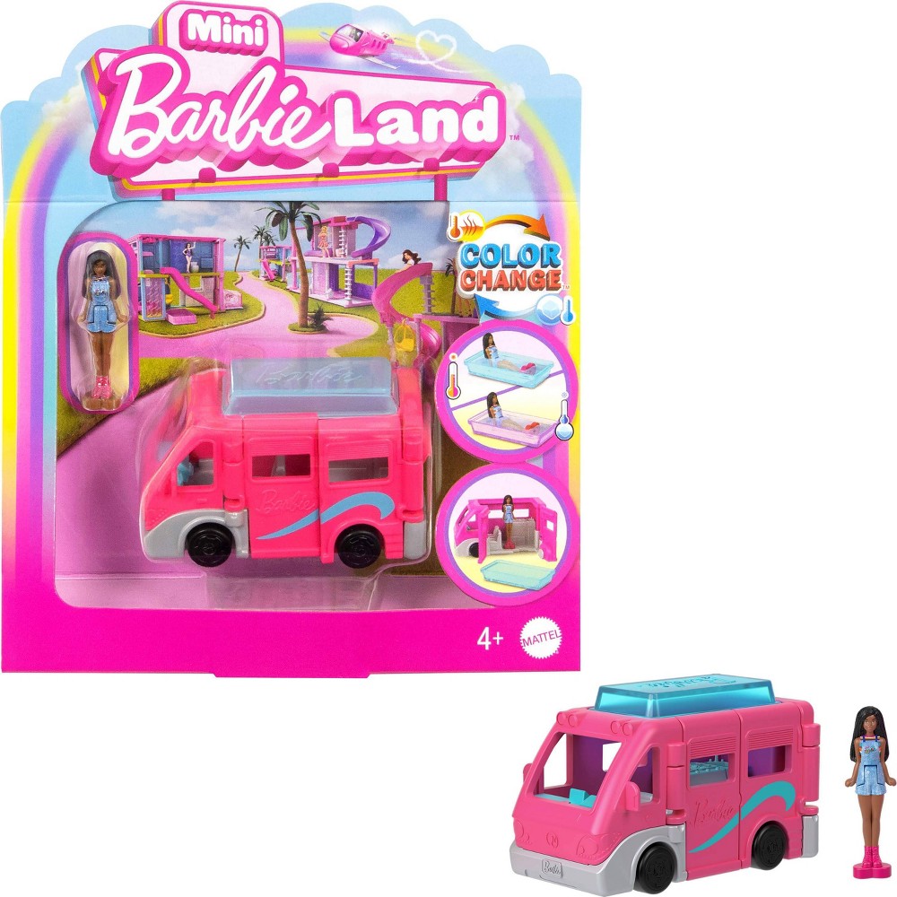 Barbie Mini Doll & Van Playset