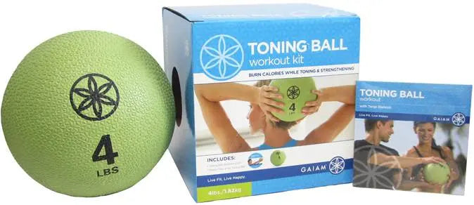 Gaiam toning ball with DVD 4lbs ACCUSONIC