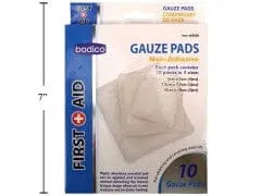 Gauze pads 10 pack 3 sizes 5x5cm 7.5x7.5cm 10x10cm CTG BRANDS INC