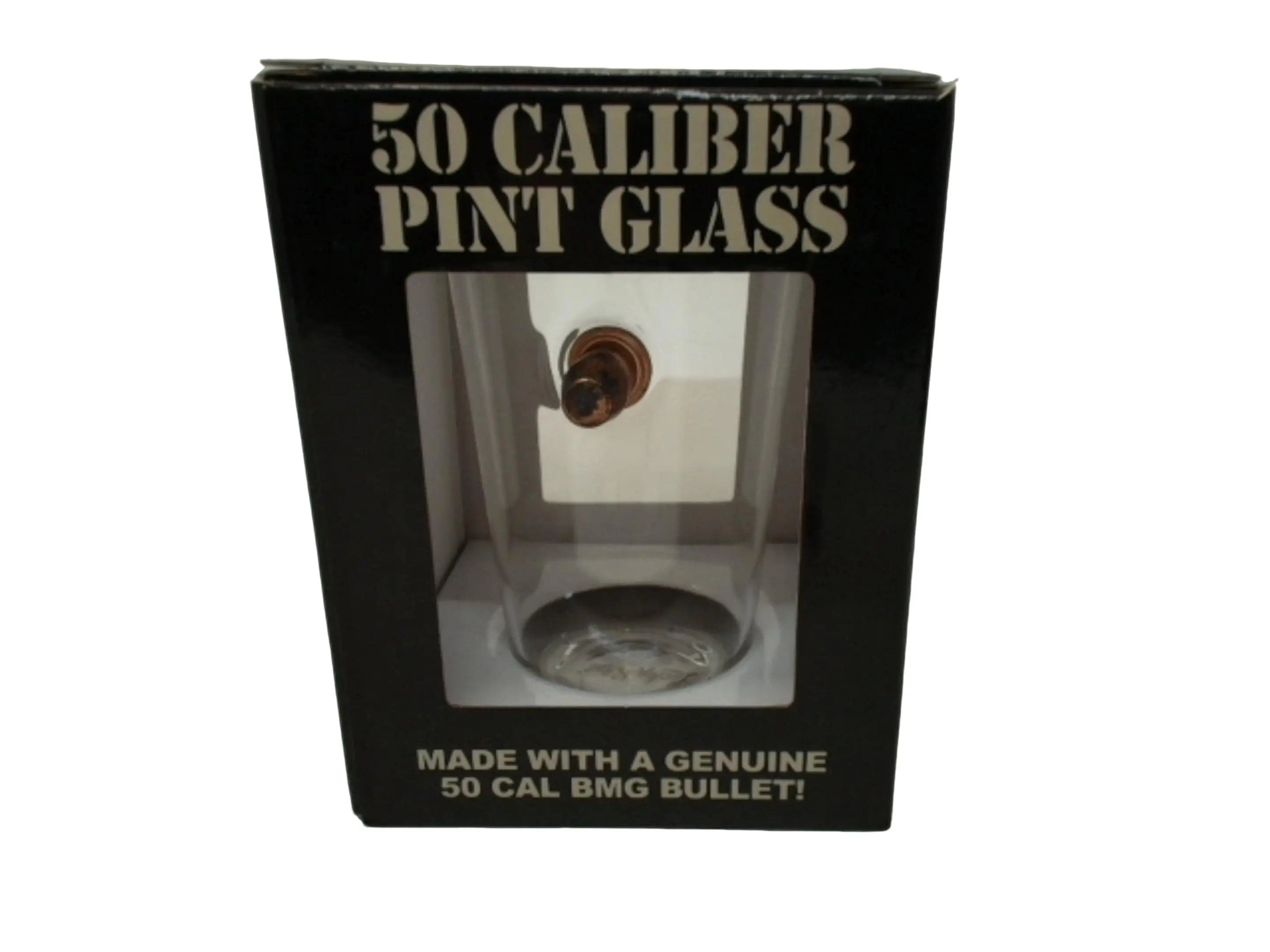 Pint Glass w/Genuine 50 Cal Bmg Bullet Lucky Shot KWDC