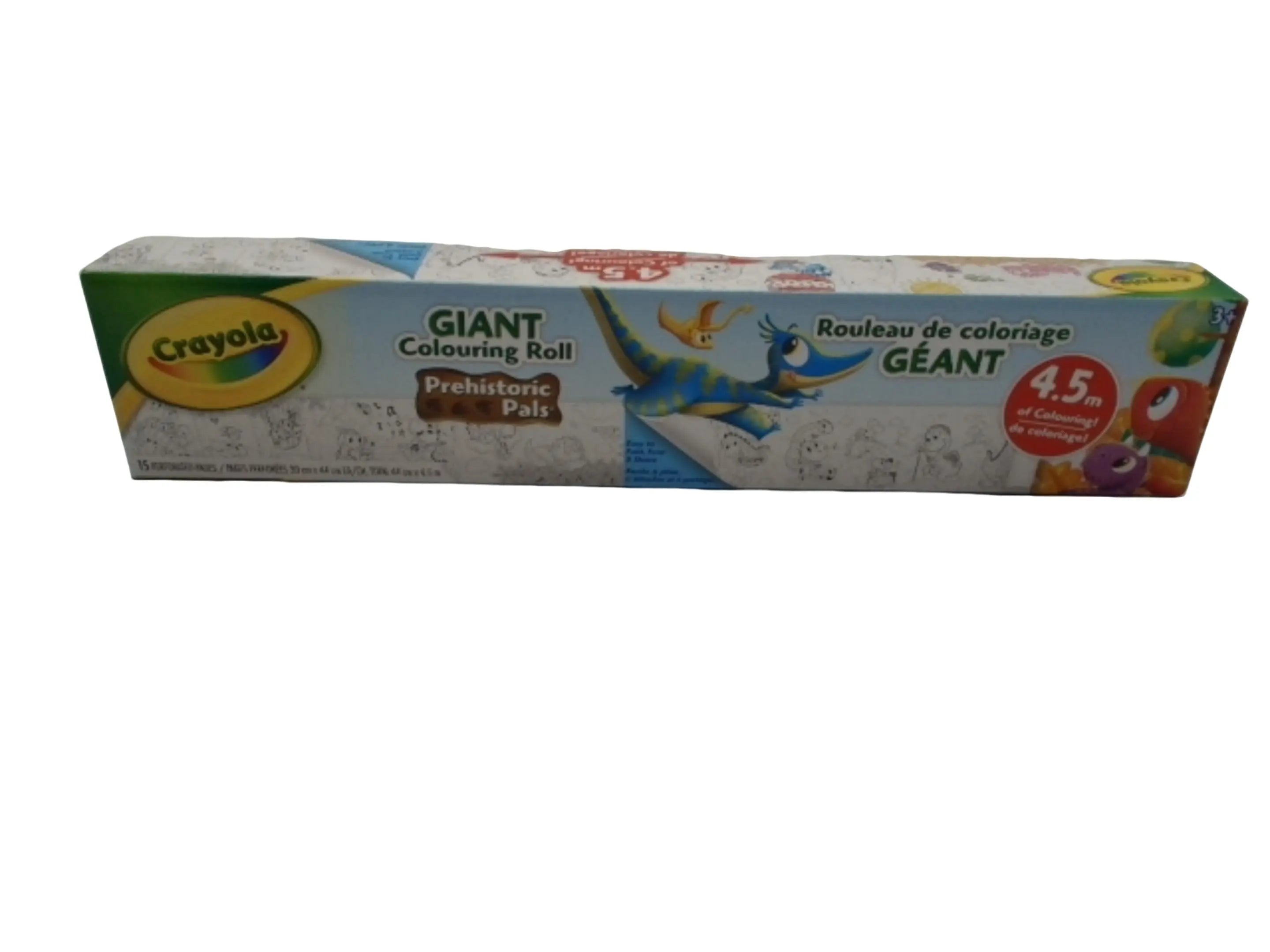 Giant Colouring Roll Prehistoric Pals 15 30cm X 44cm Pages Crayola KWDC