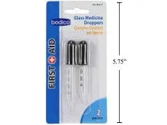 Glass medicine droppers 2 pack 1 ml each CTG BRANDS INC