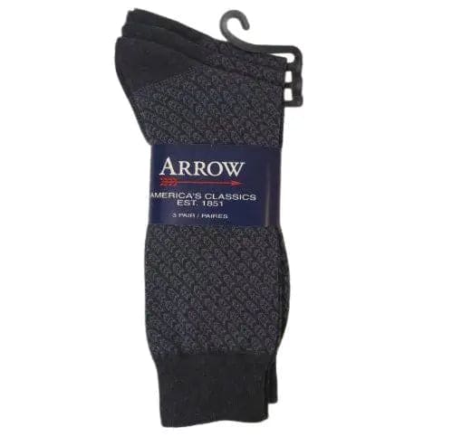 Arrow Men Socks / Grey 3 pack size 7-12 Home Textiles Inc.