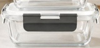 Home Aesthetics rectangular glass food container, 1040ml
