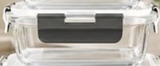 Home Aesthetics rectangular glass food container, 640ml