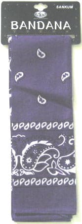 Bandana Printd Purple 21X21 inches - Brantford Surplus