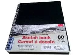 Hard Cover Coil Sketch Book 80 sheets 9"x12"  Acid Free LinkProduct Solutions LTD