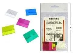 15 PLAST.INDEX TAB SEL-ADHESIVTRANSP.W/INSERT 1.5X  X0.5" CLRS. LINPRO