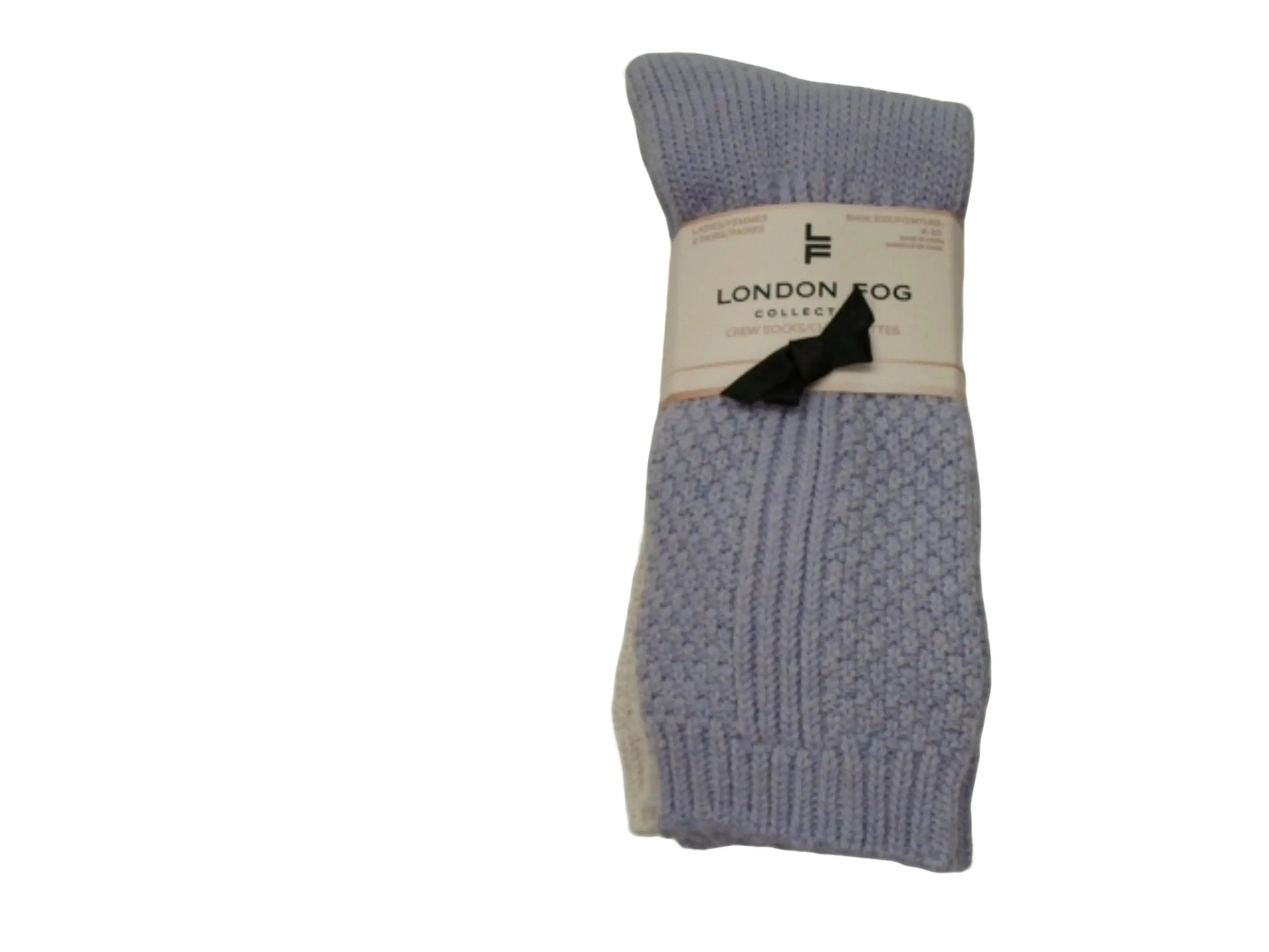 Socks Ladies Crew 2pk. Lilac/Ivory London Fog KWDC