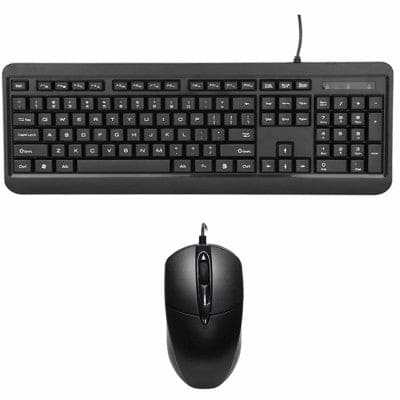 TopSync USB Wired Keyboard & Mouse Combo, Black MK220