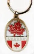 Key chain Canada Oval cut maple leaf REPPA