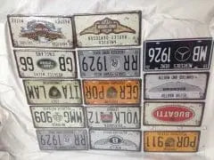 License Plate Metal Assorted KWDC