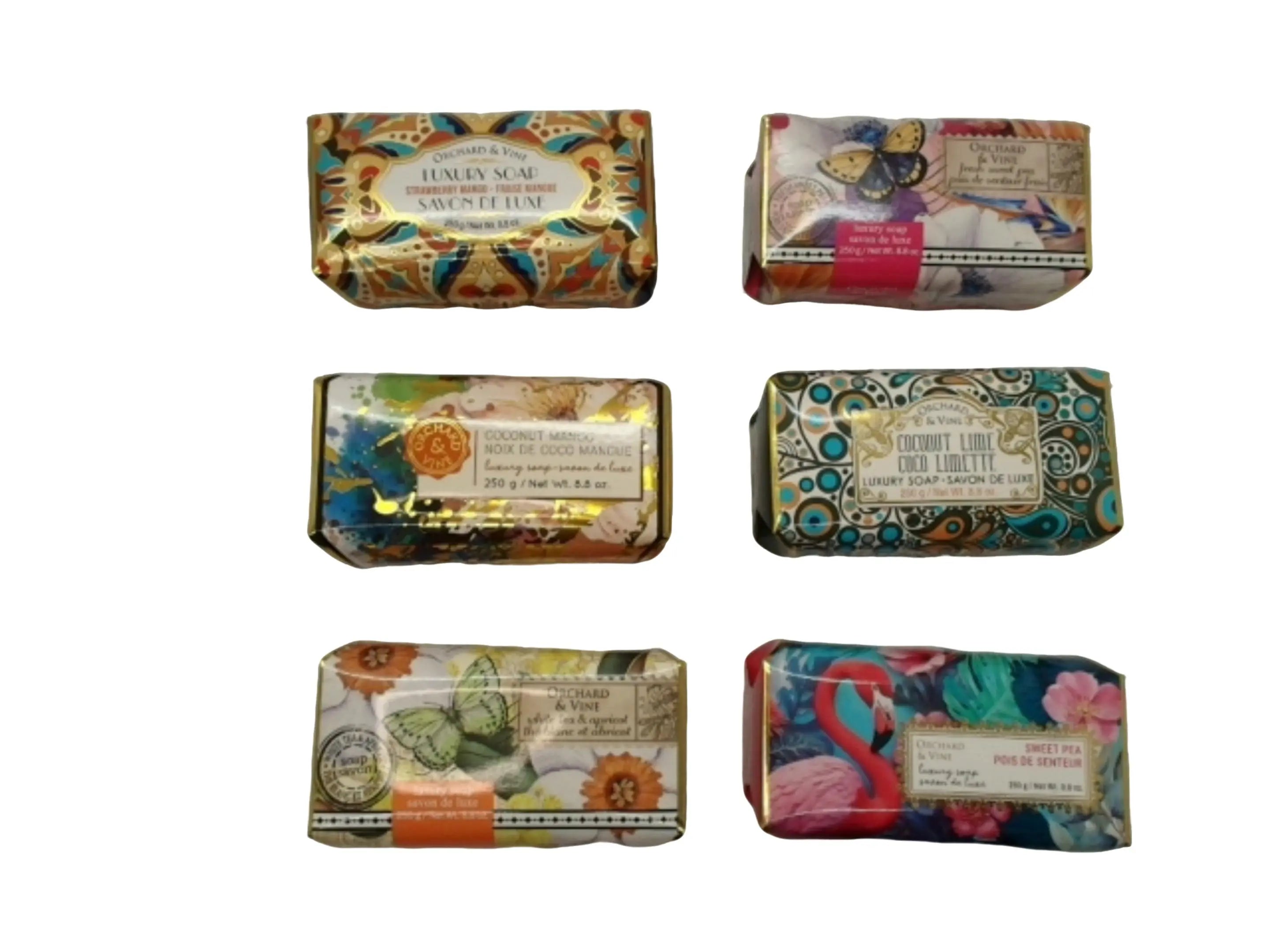 Luxury Bar Soap 250g. Orchard & Vine Assorted KWDC