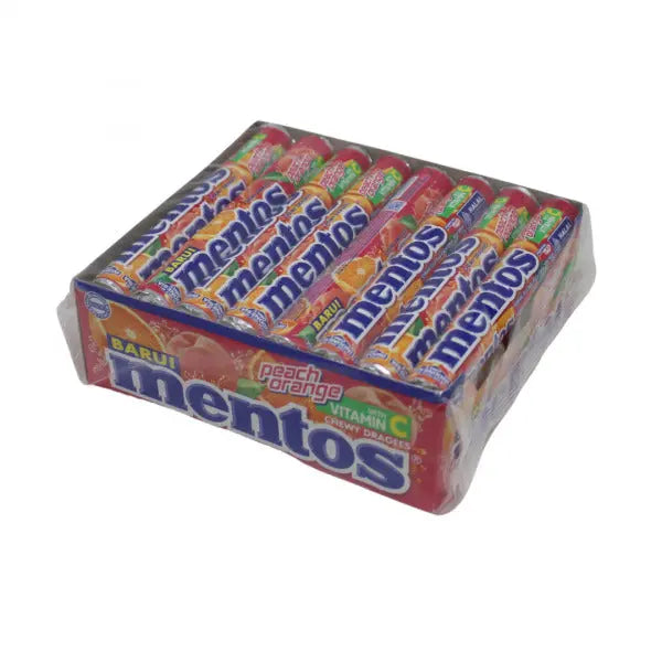 MENTOS ROLL 24PK X 37G PEACH - each sold individually MPS CANADA CORPORATION